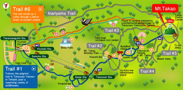 Mt. Takao Hiking Map