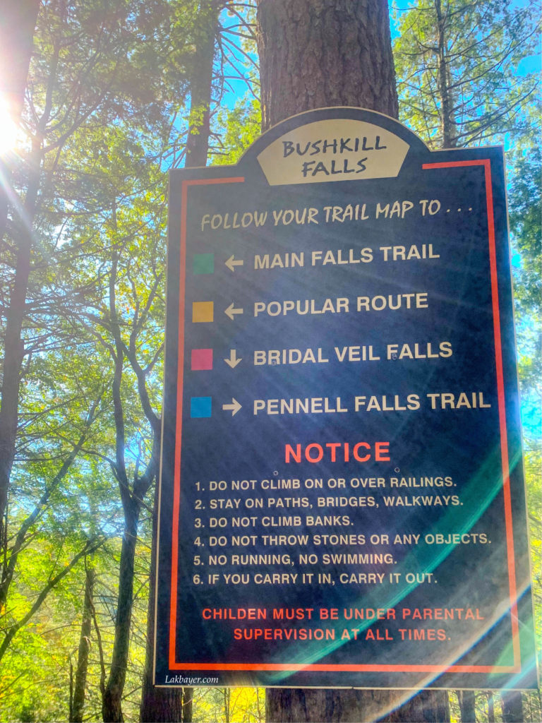 Bushkill Falls Trail Map Autumn 2019: Hiking Through The Stunning Colors Of Bushkill Falls – Lakbayer